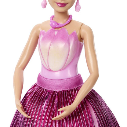 Panenka Barbie Petal Pop Květinové překvapení - Růžový tulipán