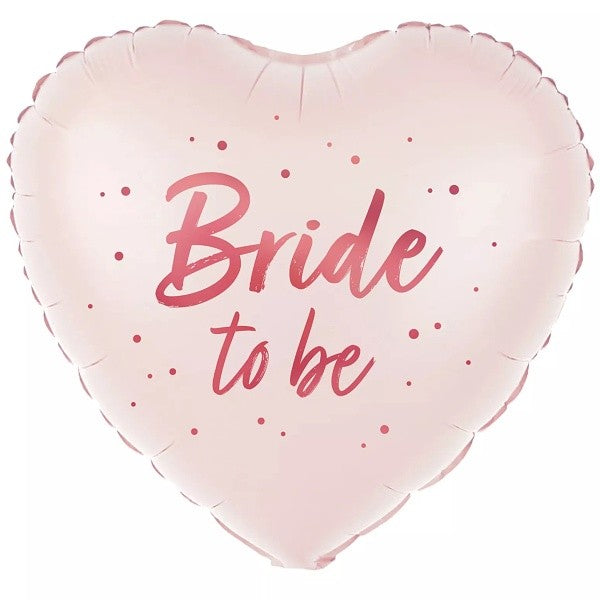 Balónek foliový Bride to be srdíčko růžové 45 cm