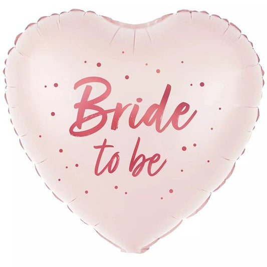 Balónek foliový Bride to be srdíčko růžové 45 cm