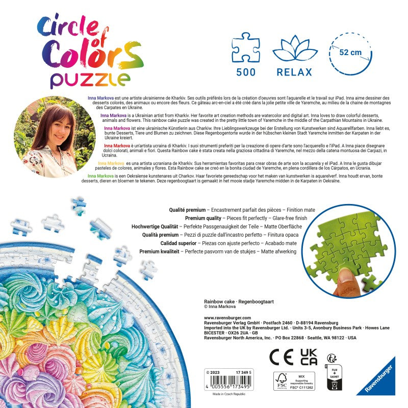 Puzzle Duhový dort 500 dílků
