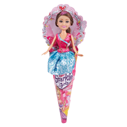 Princezna Sparkle Girlz v kornoutku zelené šaty
