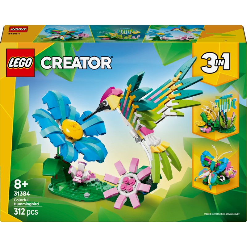 LEGO® 31384 Creator 3v1 Divoká zvířata: Barevný kolibřík