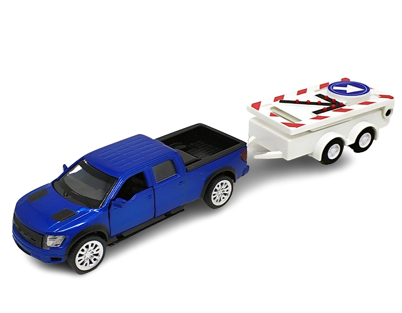 1:52 Ford F-150 SVT Raptor se silničním výstražným vozidlem
