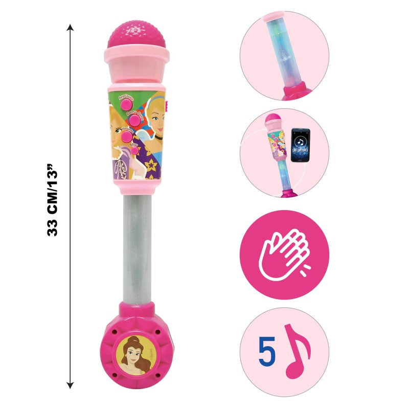 Lexibook svítící trendy mikrofon Disney princezny s melodiemi