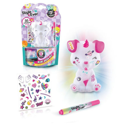 Style4Ever Mini Deco svítící figurka jednorožec fialový