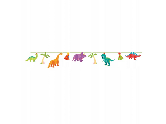 Banner papírový Dino Party Happy Birthday