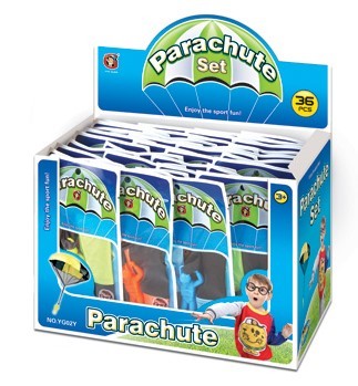 Parašutista 4 barvy zelený panák