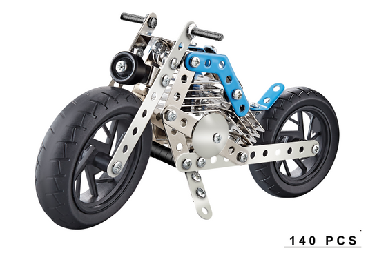 Kovová stavebnice 140 ks - Motorka