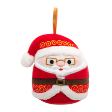 Plyšový mazlíček Squishmallows Vánoční ozdoba Santa s brýlemi - Nick, 10 cm