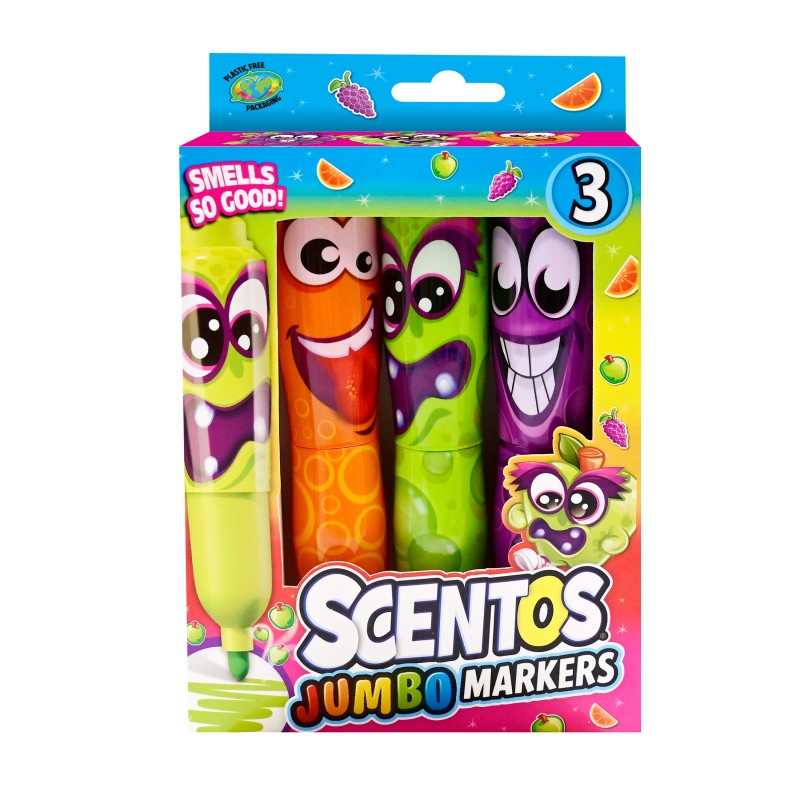 Fixy voňavé Scentos Jumbo Funny Face 3ks