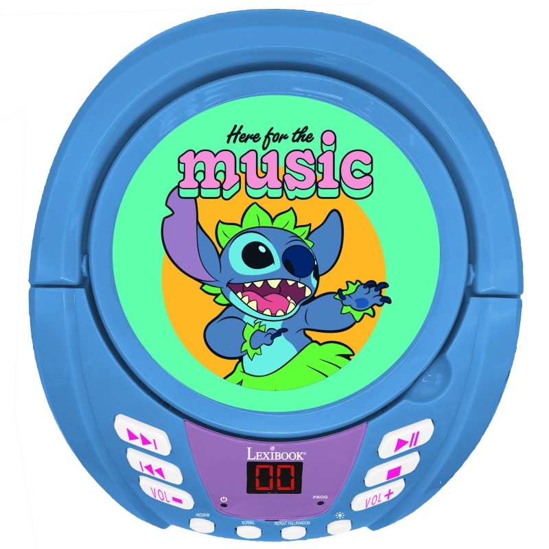 Lexibook CD přehrávač Stitch s bluetooth a světelnými efekty