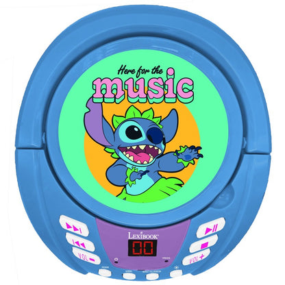 Lexibook CD přehrávač Stitch s bluetooth a světelnými efekty