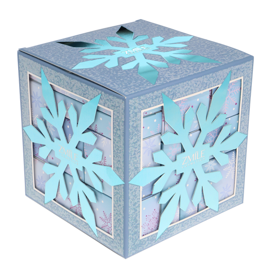 Adventní kosmetický kalendář Snowflake Puzzle - ledově modrá
