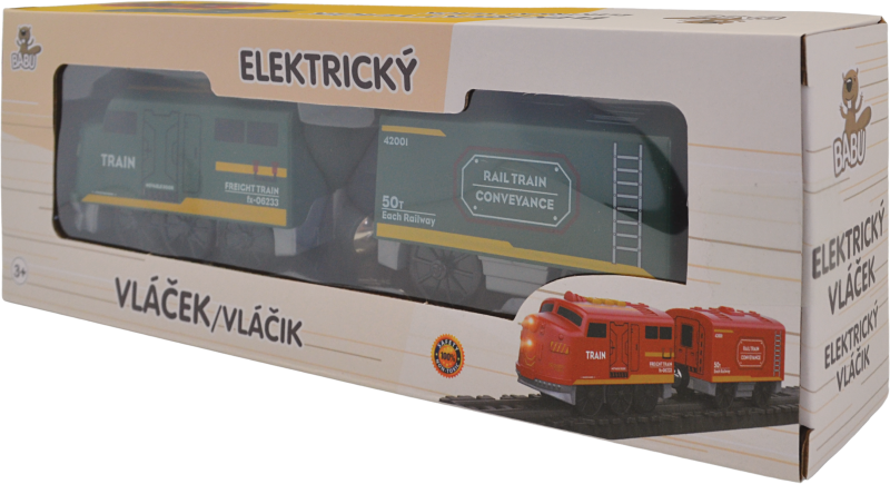 BABU vláčky - Elektrický vláček zelený - set 2 ks