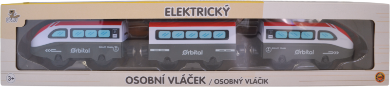 BABU vláčky - Elektrický osobní vláček - set 3 ks