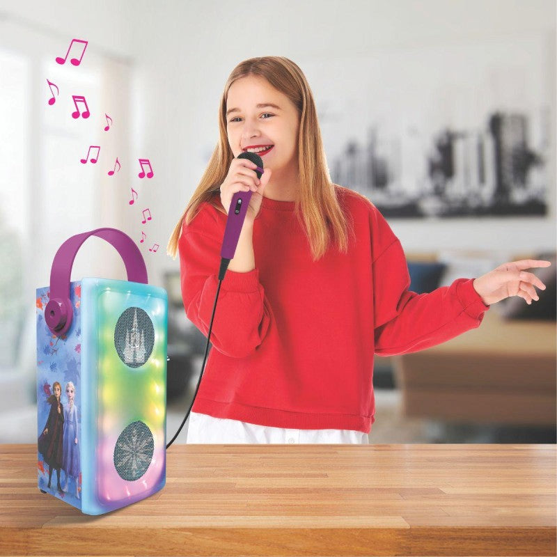Lexibook bluetooth reproduktor Frozen s mikrofonem a světelnými efekty