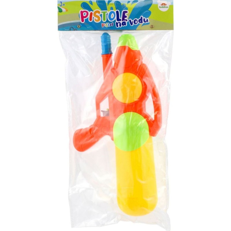 Vodní pistole plast 33cm 3 barvy v sáčku oranžovo-žlutá
