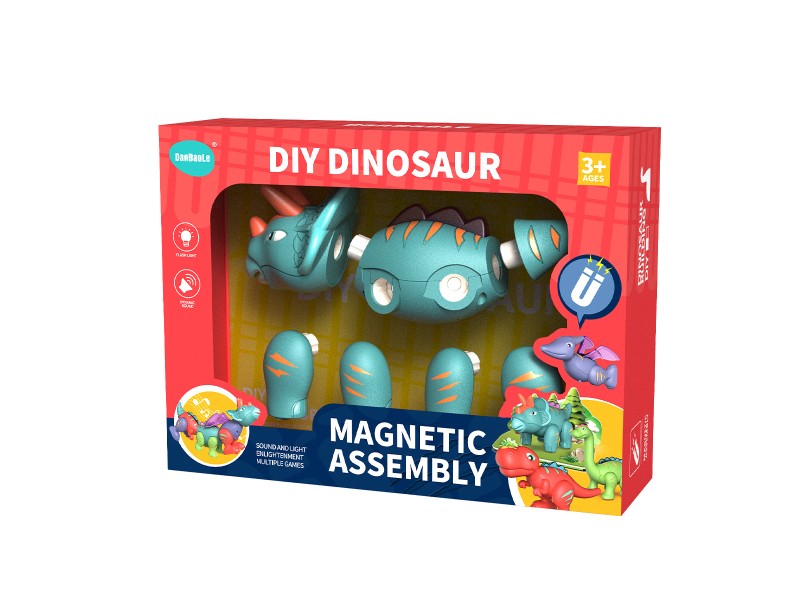 Triceratops magnetický skládací