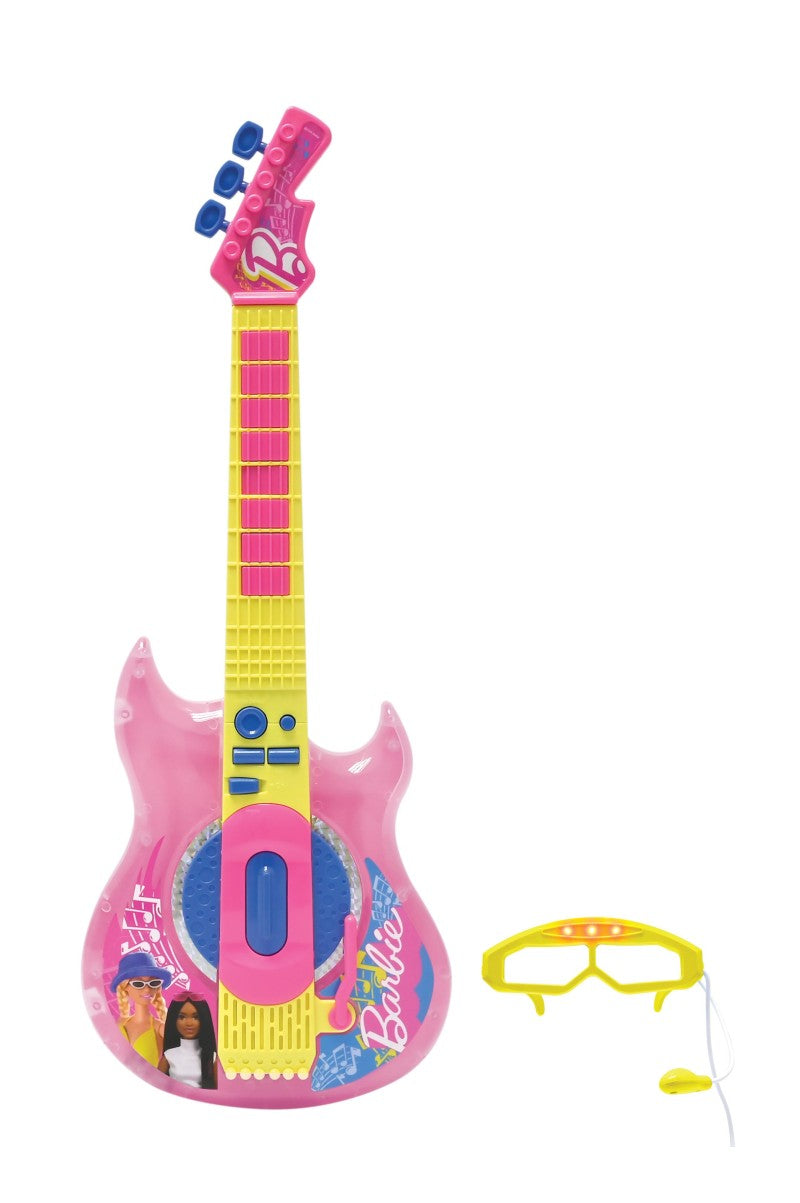 Lexibook elektronická svítící kytara Barbie + brýle s mikrofonem