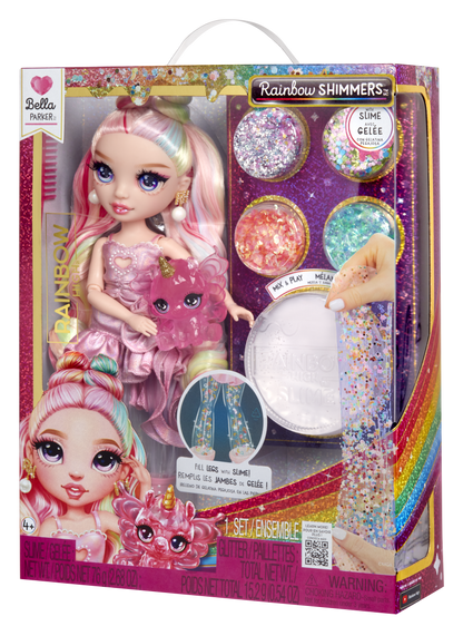 Rainbow High Panenka se slizem a třpytkami - Bella růžová