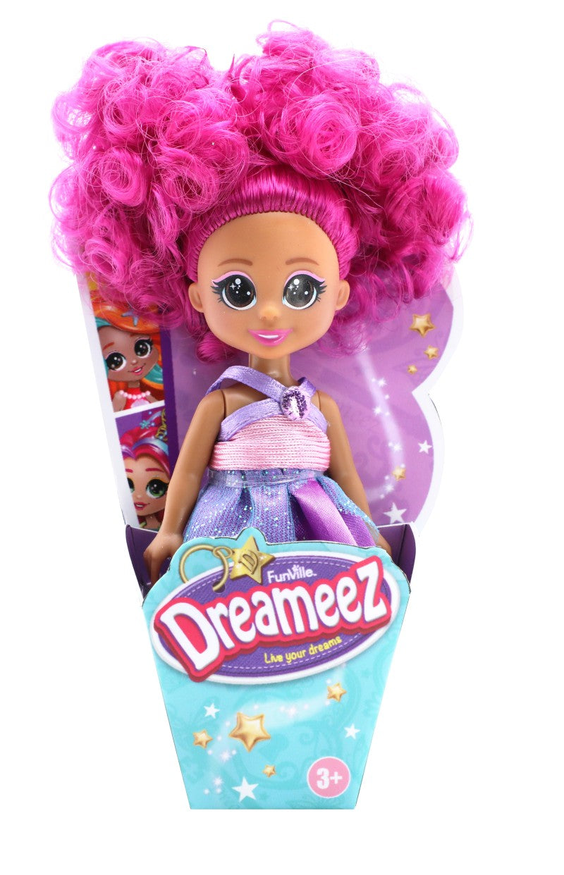 Dreameez mini princezna v kornoutku blond vlásky a modré šaty