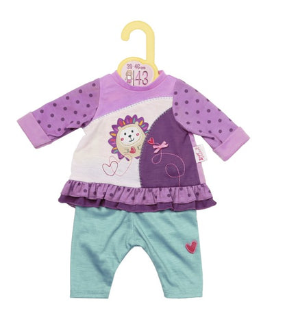 Dolly Moda Letní oblečení 43 cm fialové