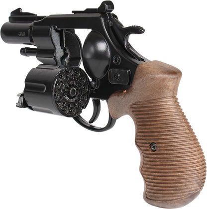 Policejní revolver Gold colection černý kovový 12 ran