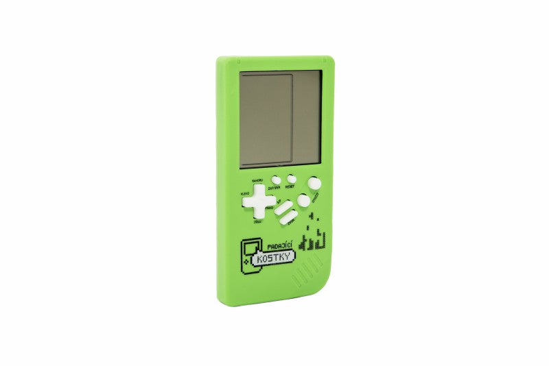 Digitální hra Padající kostky hlavolam plast 14x7 cm zelená