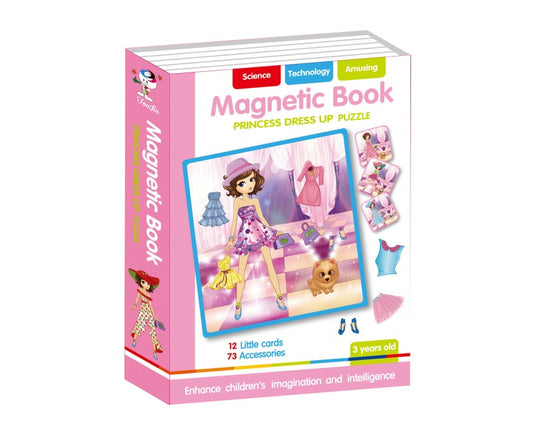 Magnetická kniha skládačky princezny 85 ks