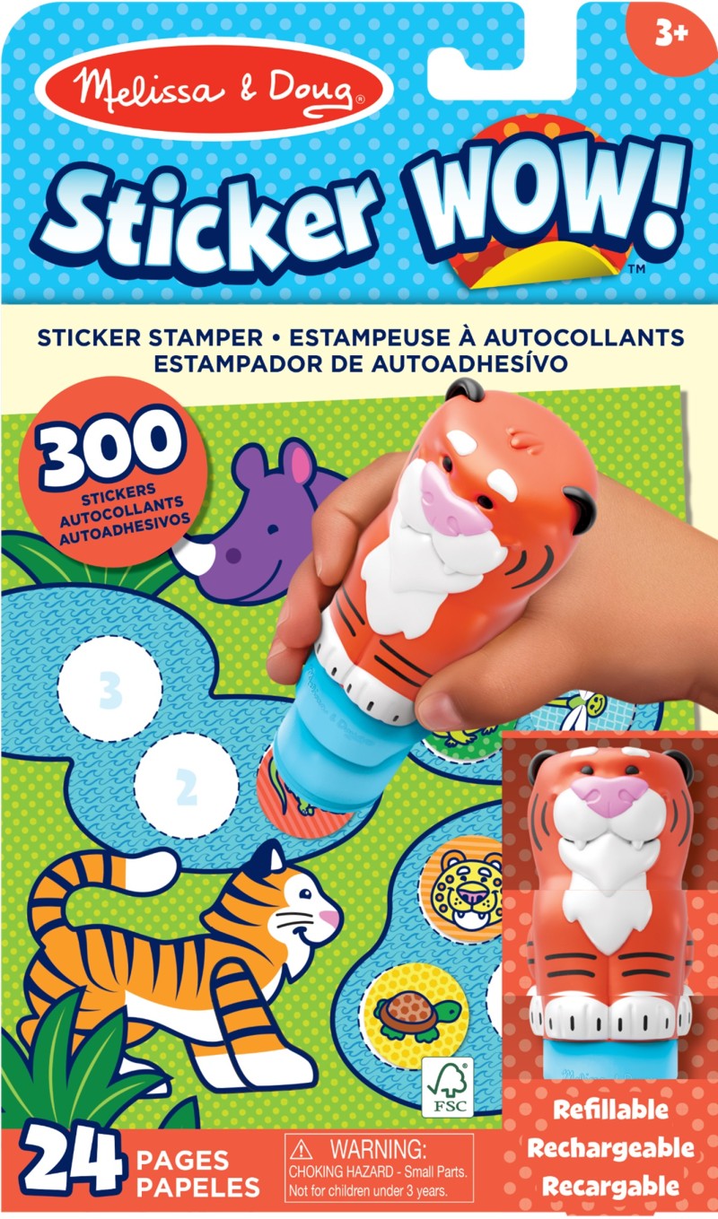 Melissa & Doug sticker wow samolepky tygr