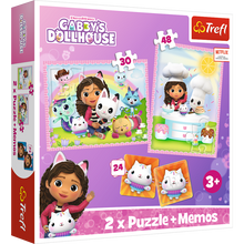 Puzzle Gábinčin kouzelný domeček 2v1 + pexeso