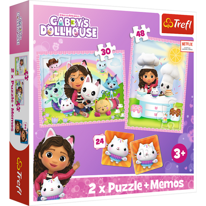 Puzzle Gábinčin kouzelný domeček 2v1 + pexeso