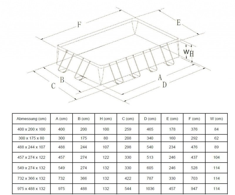 Bazénový set 300 x 175 x 80 cm