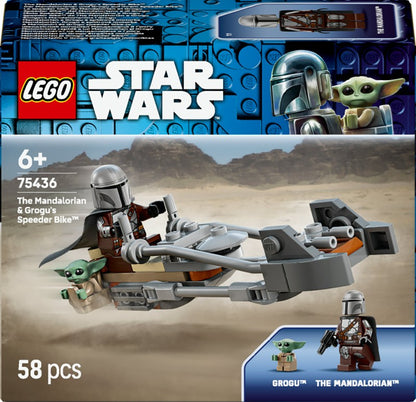 LEGO® 75436  Star Wars™Mandalorian a Grogu a spídrová motorka