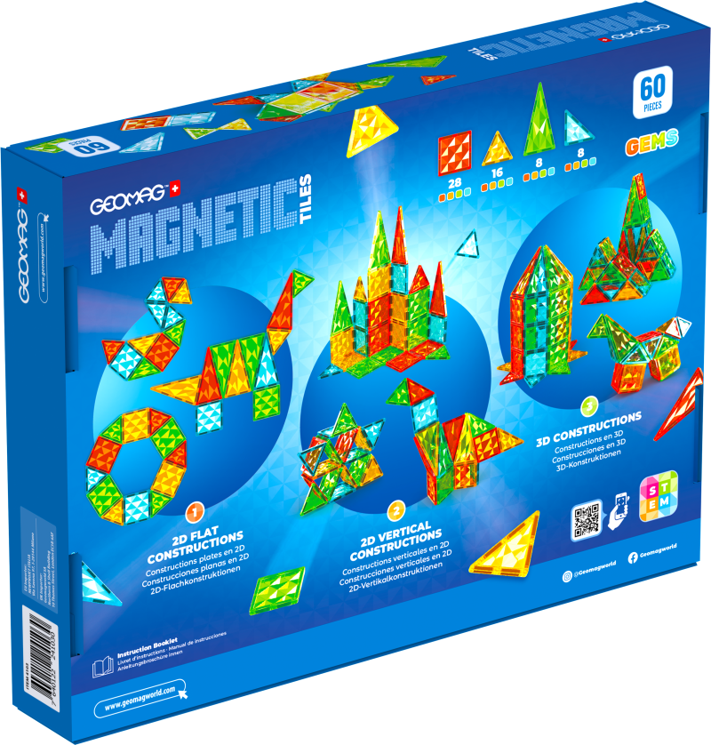 Geomag Magnetic Tiles 60 dílků