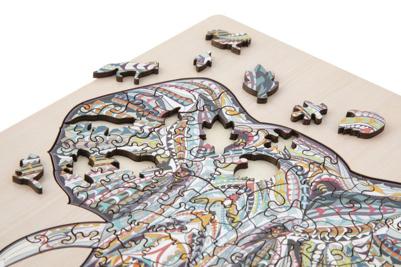 Dřevěné puzzle Slon 137 dílků