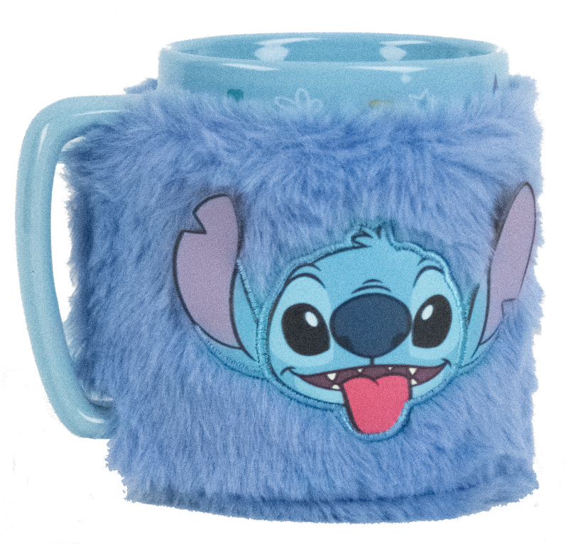 Lilo a Stitch hrnek s návlekem Stitch modrý