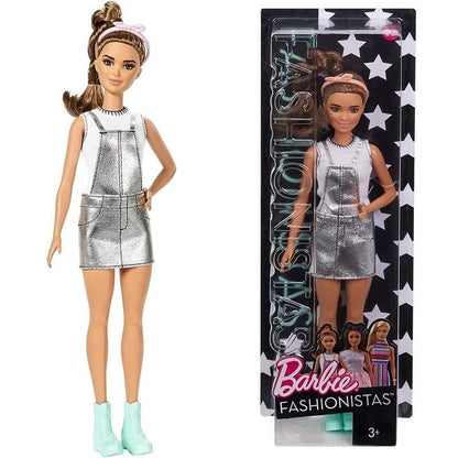Barbie modelka tyrkysová sukně a top s duhou