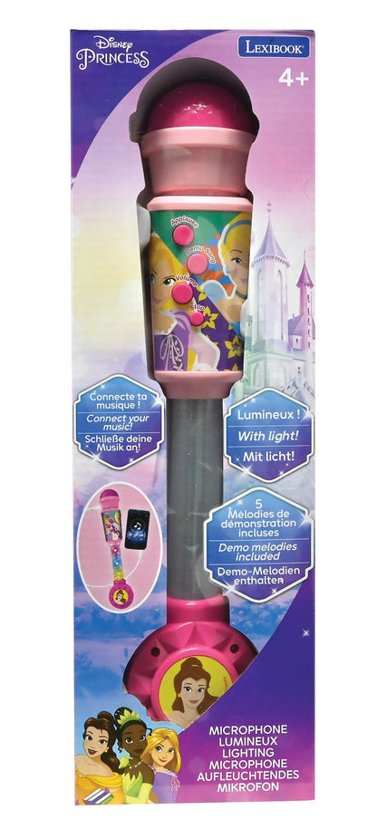 Lexibook svítící trendy mikrofon Disney princezny s melodiemi