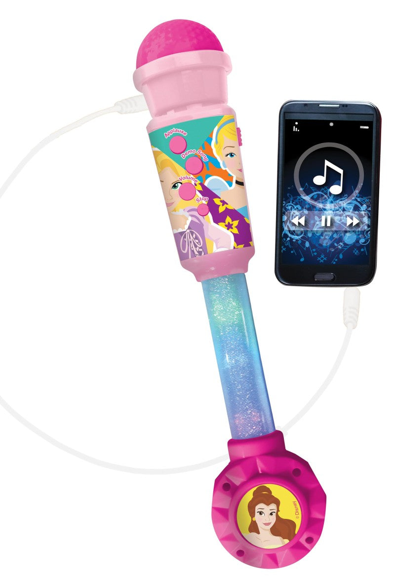 Lexibook svítící trendy mikrofon Disney princezny s melodiemi