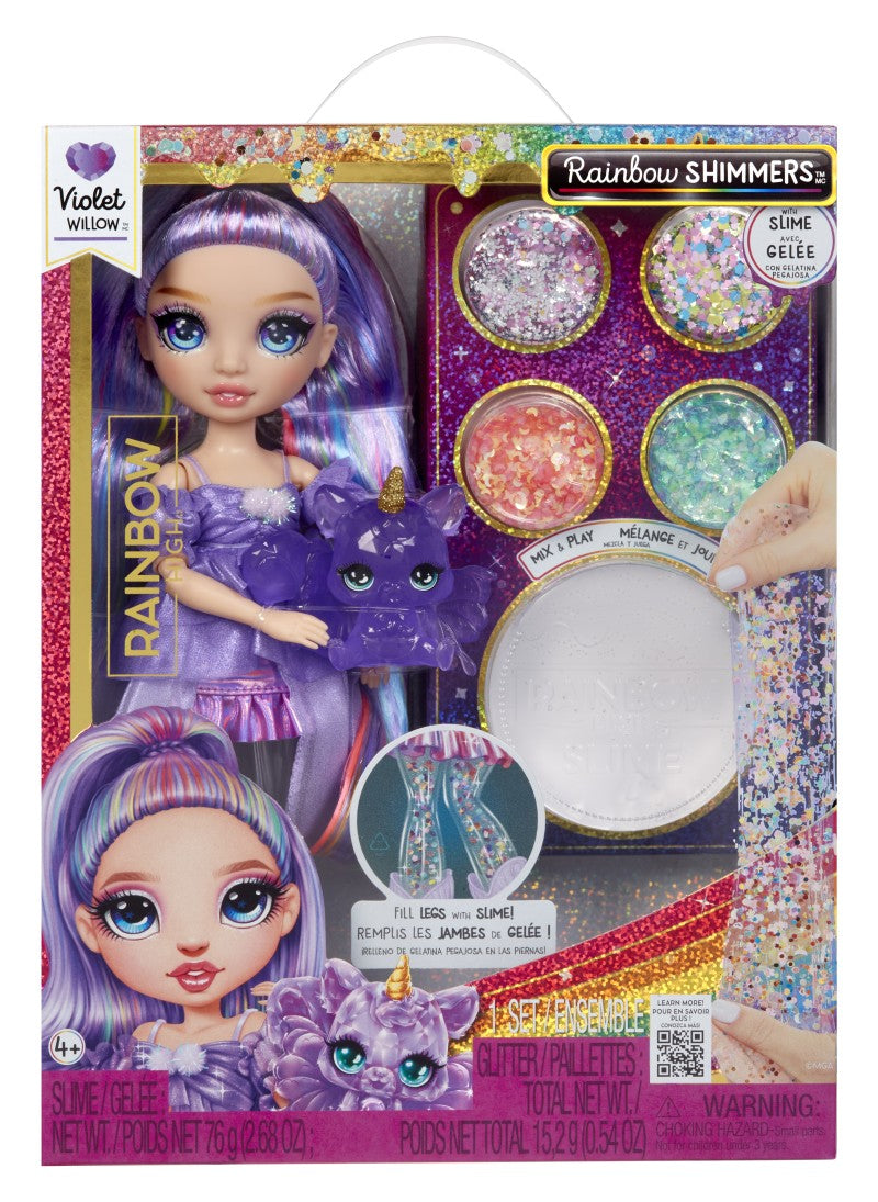 Rainbow High Panenka se slizem a třpytkami - Violet fialová