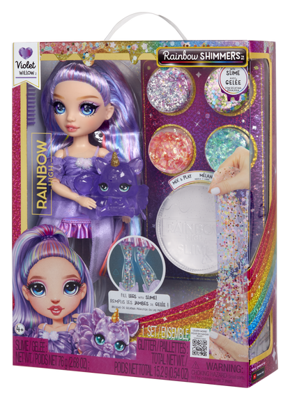 Rainbow High Panenka se slizem a třpytkami - Violet fialová