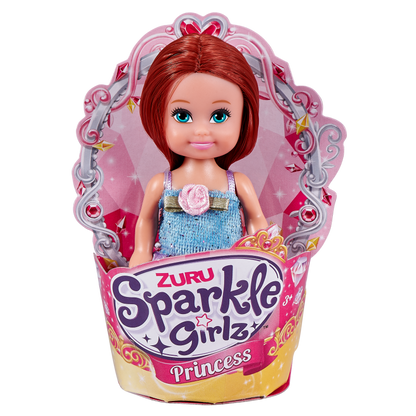 Princezna Sparkle Girlz malá v kornoutku růžové šaty-blond vlasy