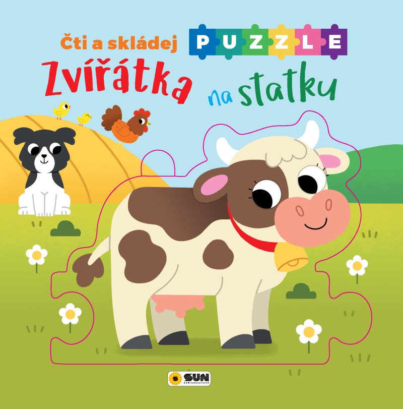 Čti a skládej puzzle - Zvířátka na statku