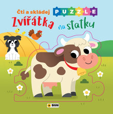 Čti a skládej puzzle - Zvířátka na statku