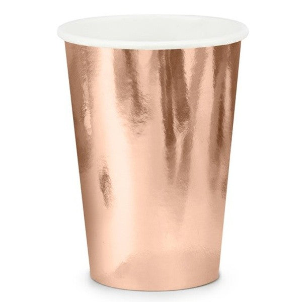 Kelímky papírové Rose Gold 6ks 220ml