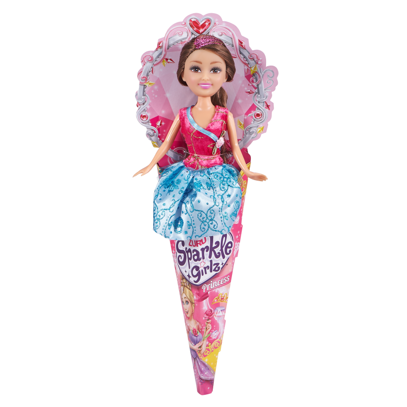 Princezna Sparkle Girlz v kornoutku růžové šaty