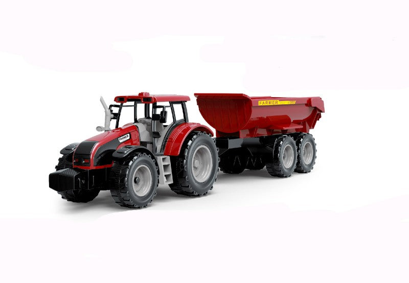 Traktor na setrvačník červený