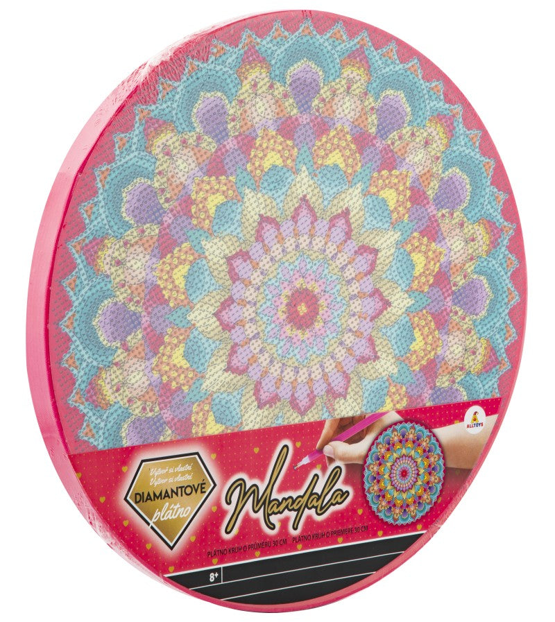Diamantové malování mandala modrá
