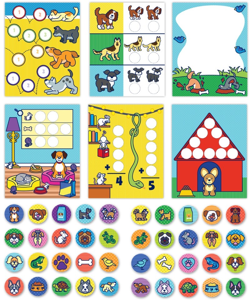 Melissa & Doug sticker wow samolepky pejskové